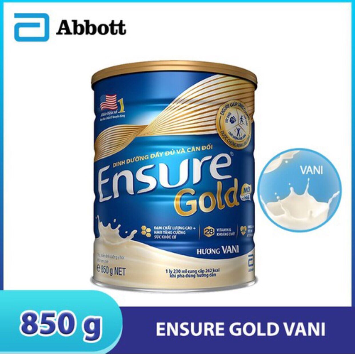 Sữa Bột Ensure Gold Vani 850g