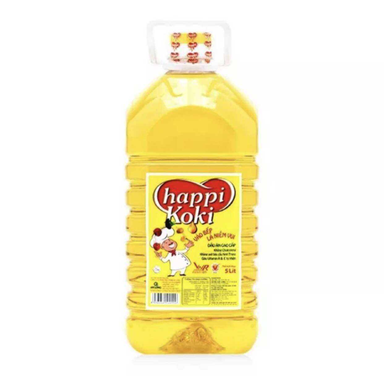 DẦU ĂN HAPPI KOKI 5L / 5 LÍT DATE MỚI TOANH 2023