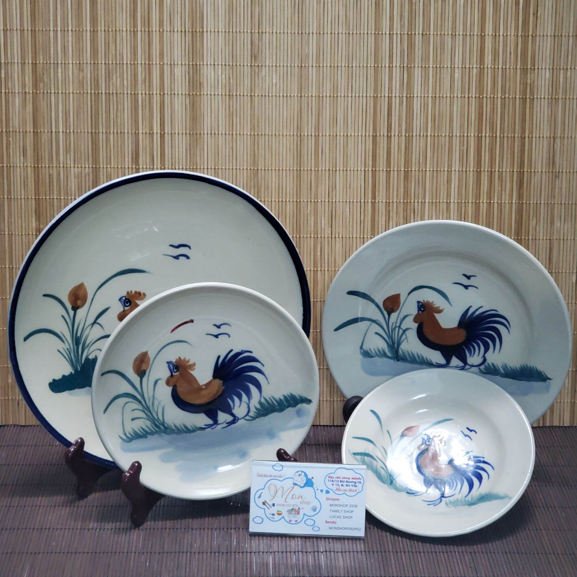Combo dĩa con gà 100% thủ công cao cấp
