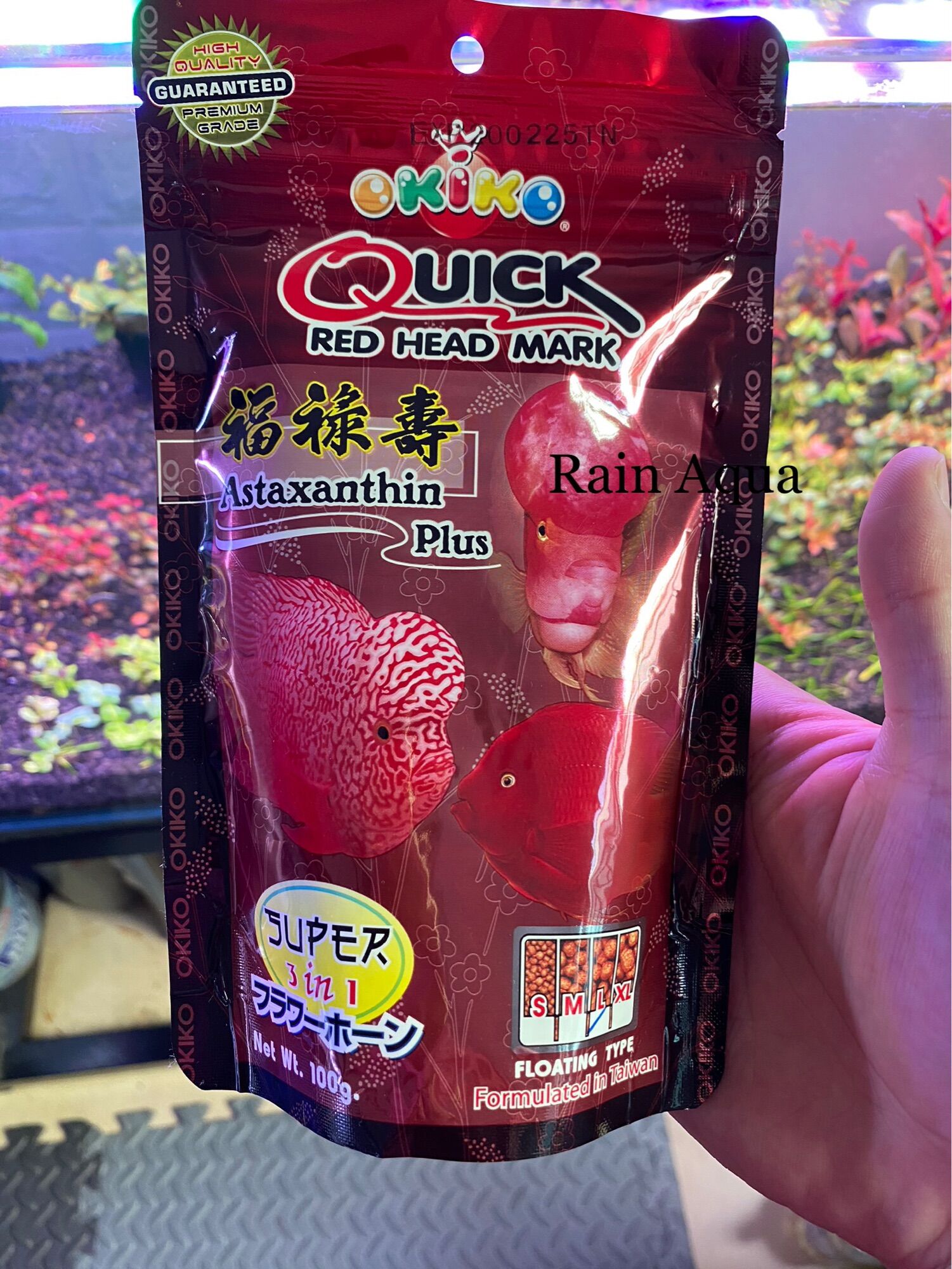 OKIKO - THỨC ĂN LÊN ĐẦU MÀU CHÂU CHO CÁ LA HÁN (100g)