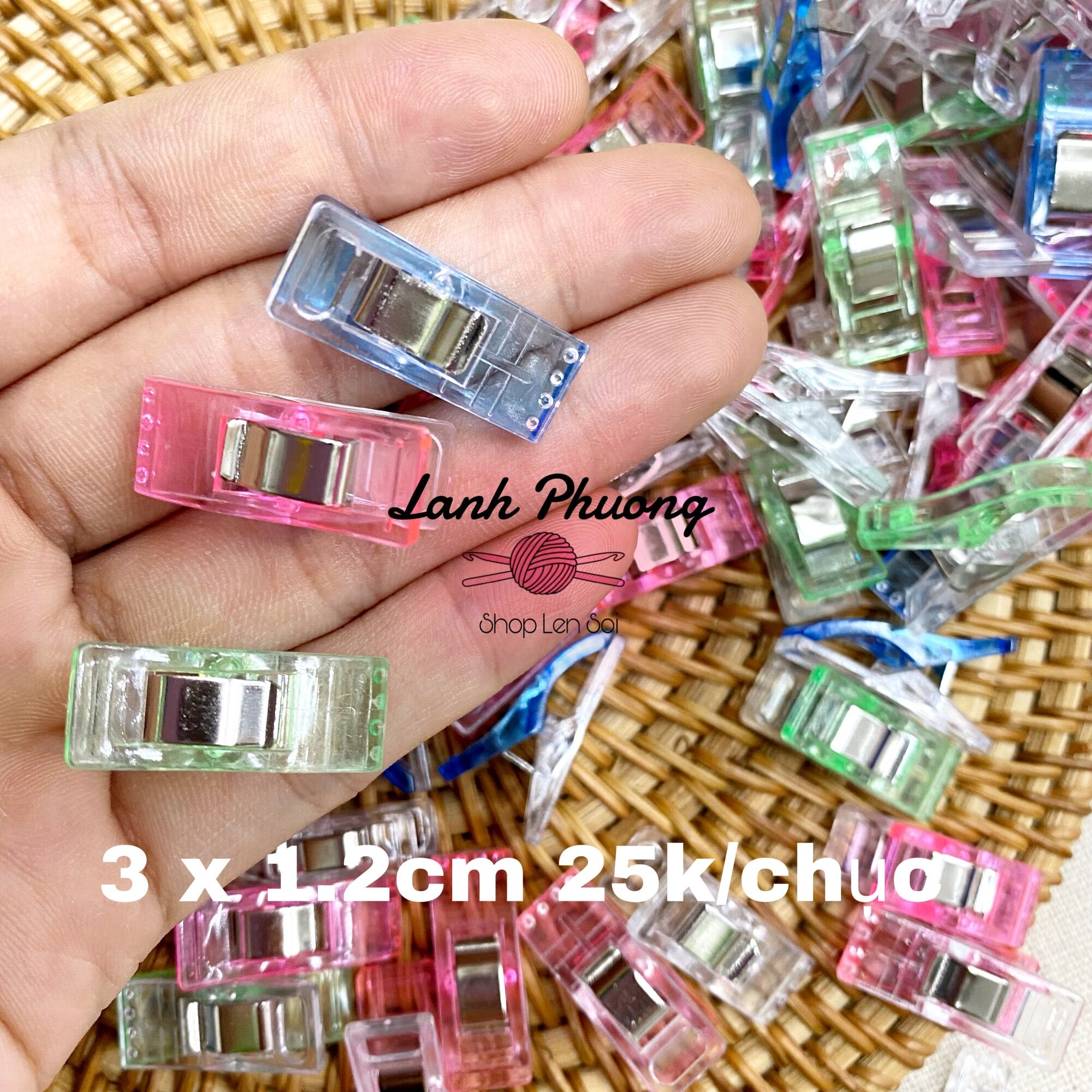 Kẹp Nhựa Mỏ Vịt, Kẹp  Cố Định Vải (set 10 cái mix nhiều màu)