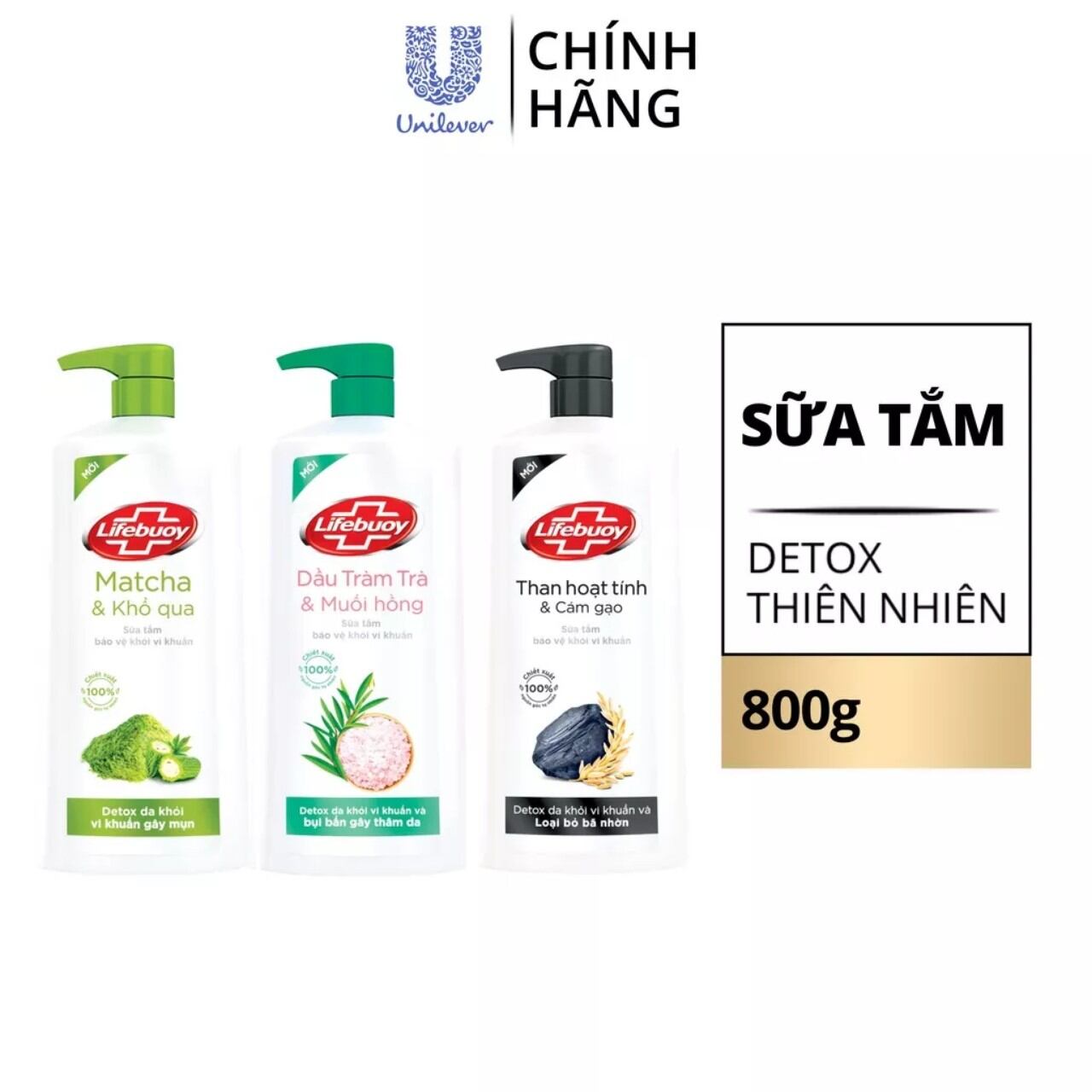 Sữa tắm Lifebuoy Detox  800g