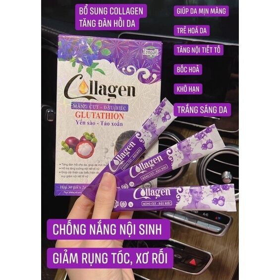 0collagen đậu biếc măng cục zenpali hộp 30 gói
