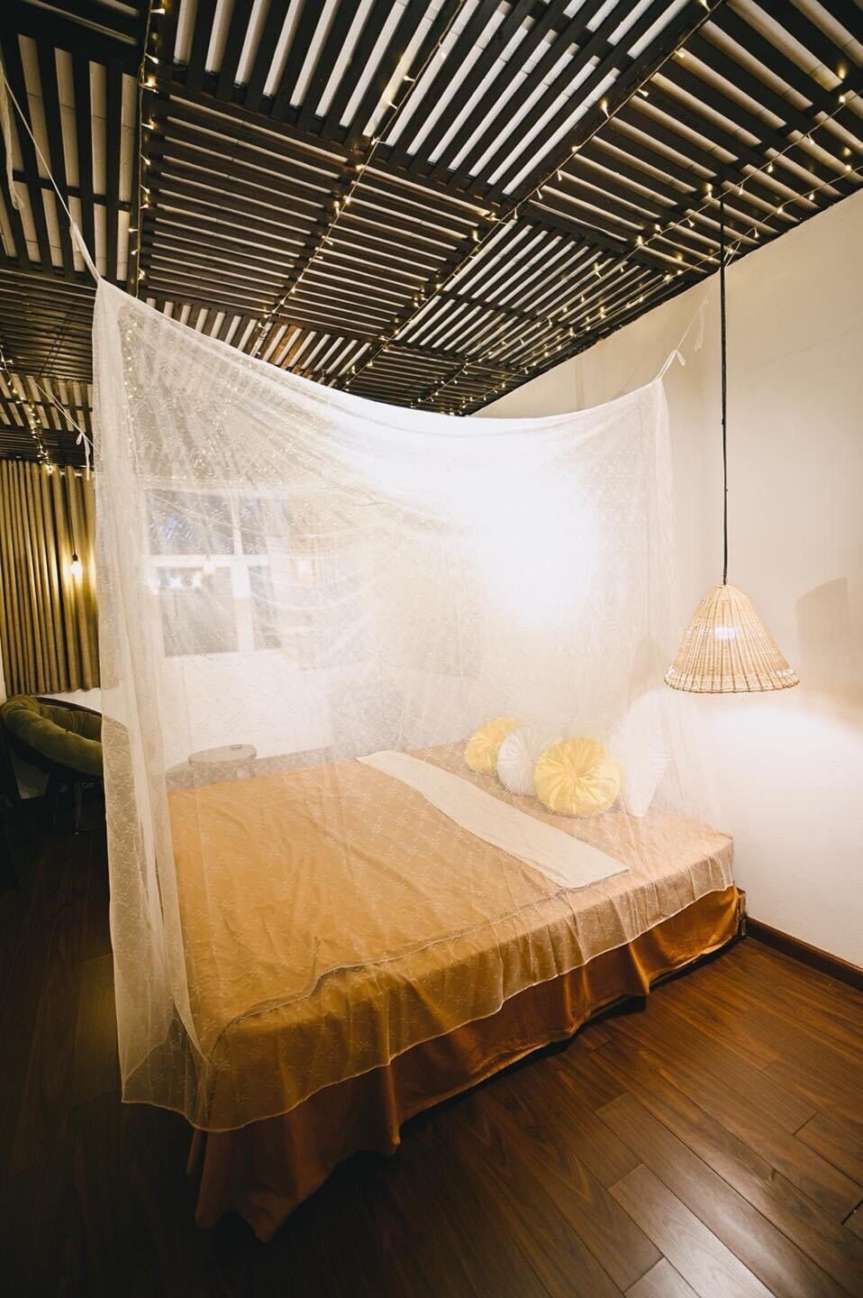 Màn tuyn trơn có cửa
