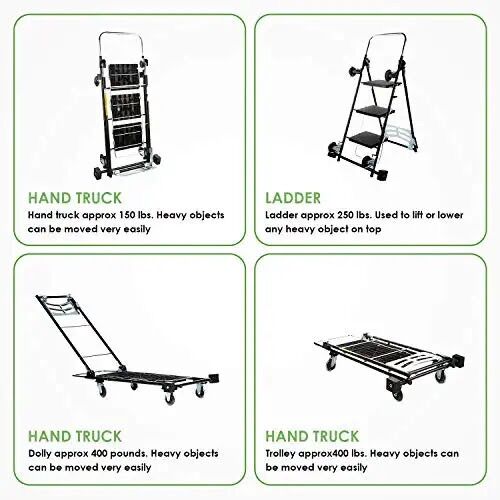 Xe đẩy đa năng, xe đẩy thang 3 bậc 4in1