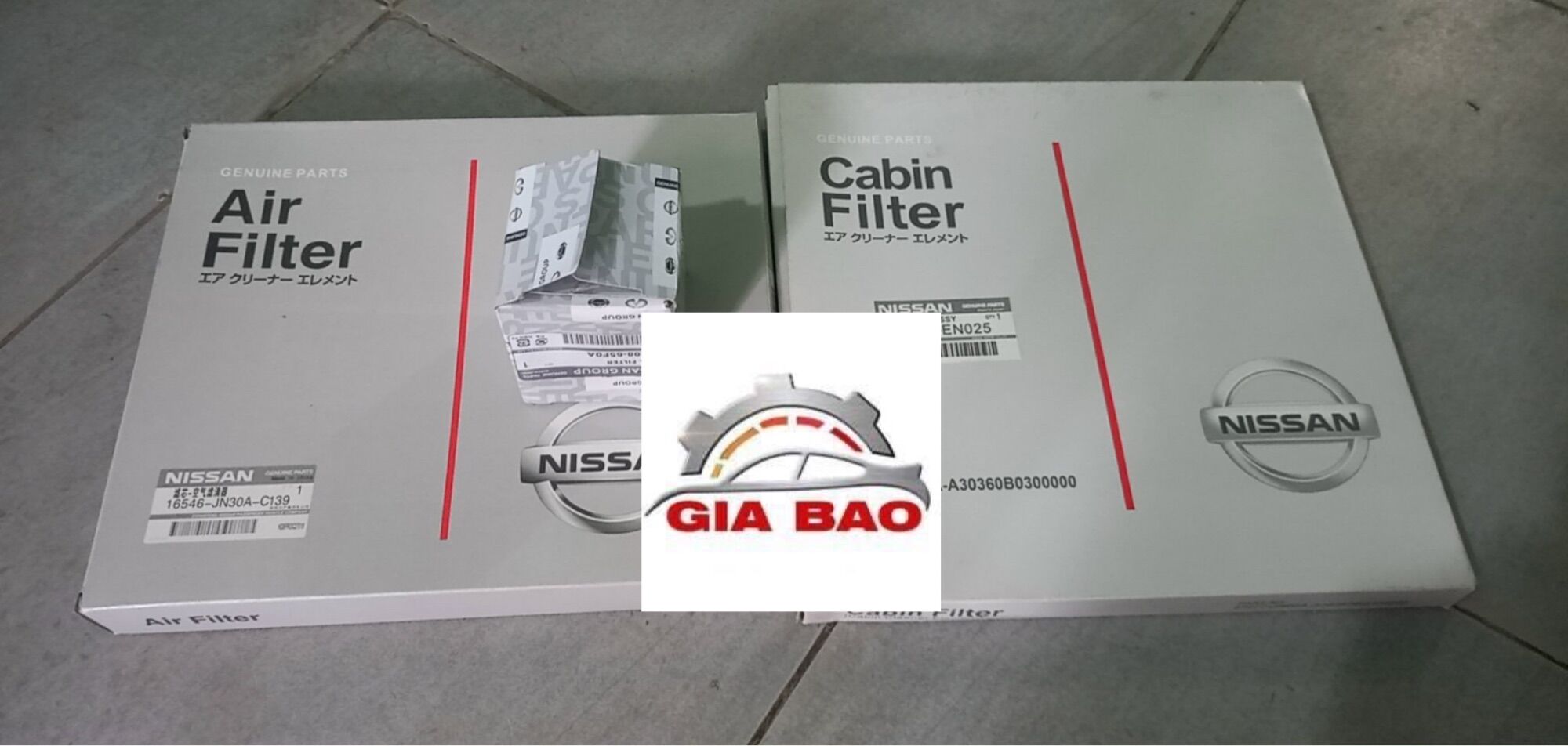 Lọc gió điều hoà+lọc gió động cơ+lọc dầu nissan teana