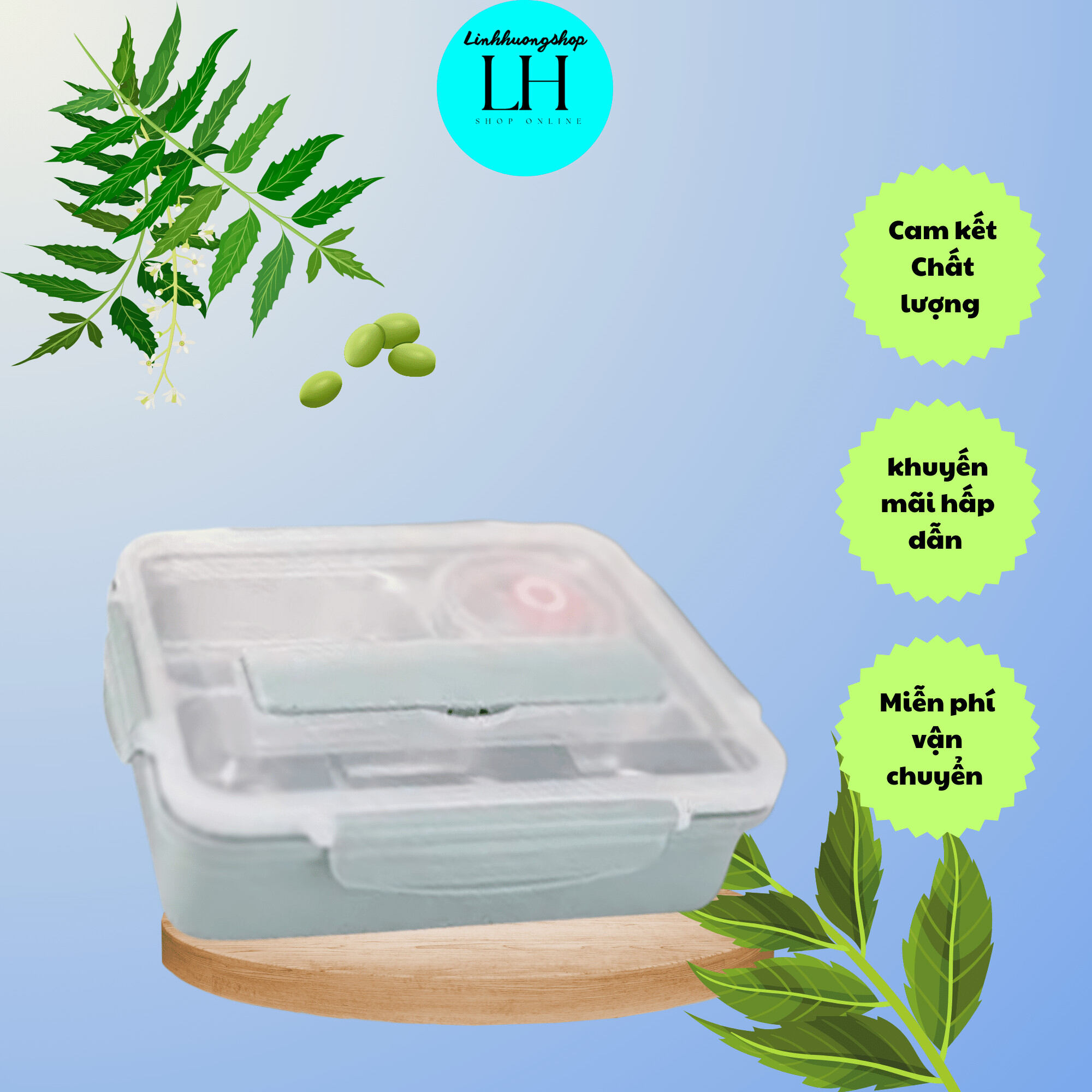 Hộp cơm văn phòng khay inox 5 ngăn