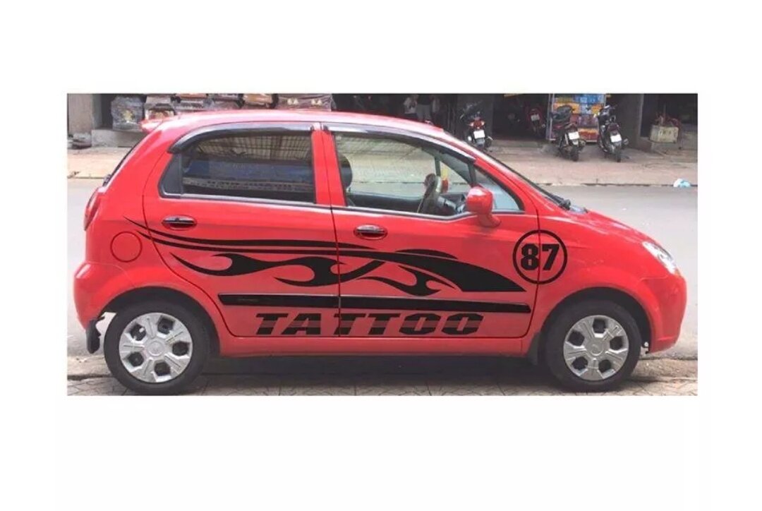 tem dán xe matiz phong cách thể thao ms01