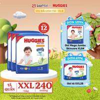 [20h 7-10.8 GIẢM THÊM 90K] Combo 3 Gói Tã/bỉm quần HUGGIES SKINCARE MEGA JUMBO size XXL76+4 miếng