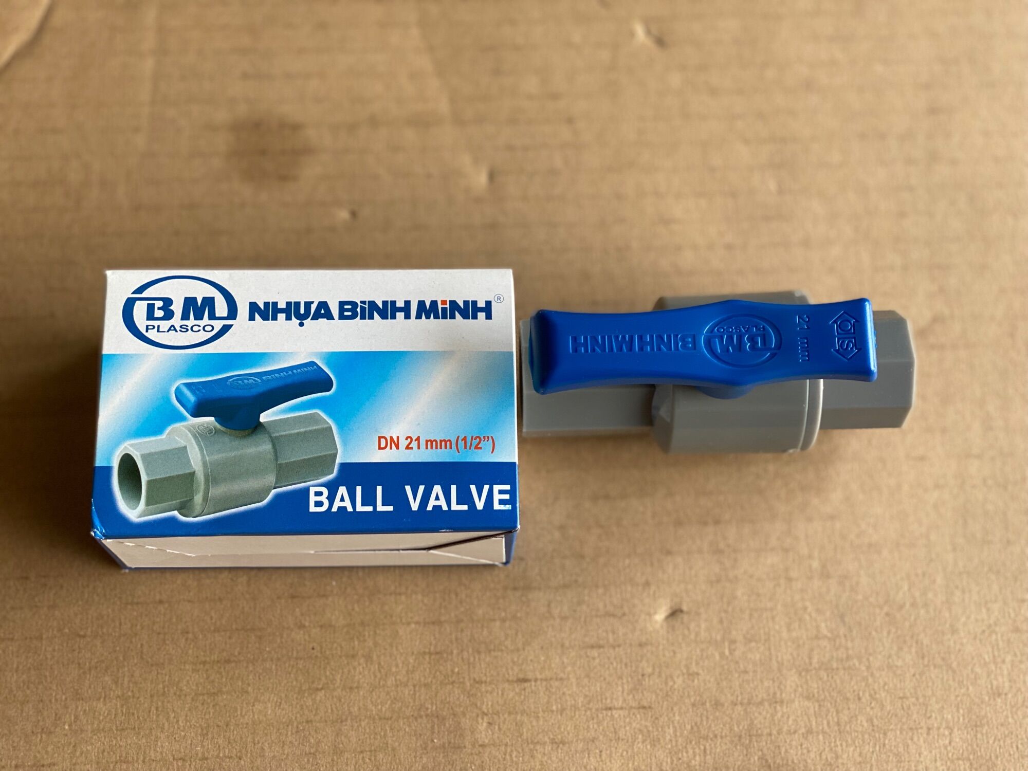 Van khoá pvc bình minh phi 21, 27, 34