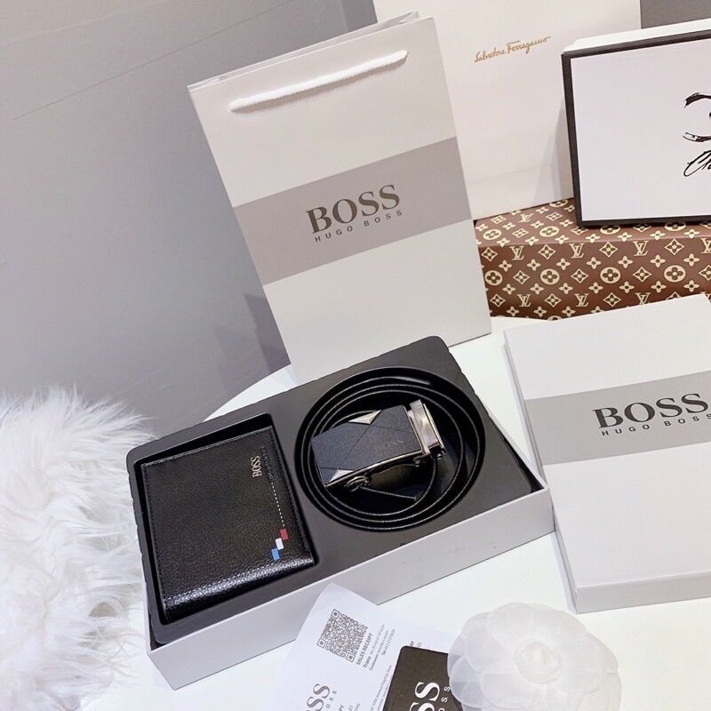 [Fullbox + Túi giấy] Set ví và thắt lưng nam boss sang trọng