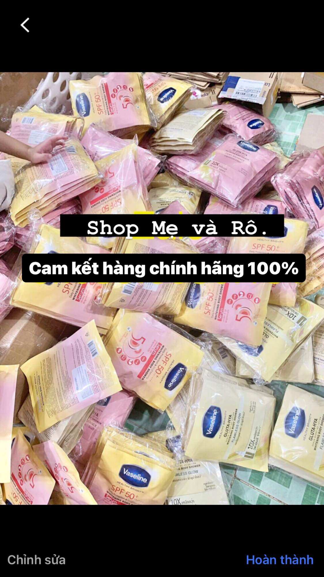 Tắm trắng vaseline Thái Lan dạng bịch (trắng ban đêm)