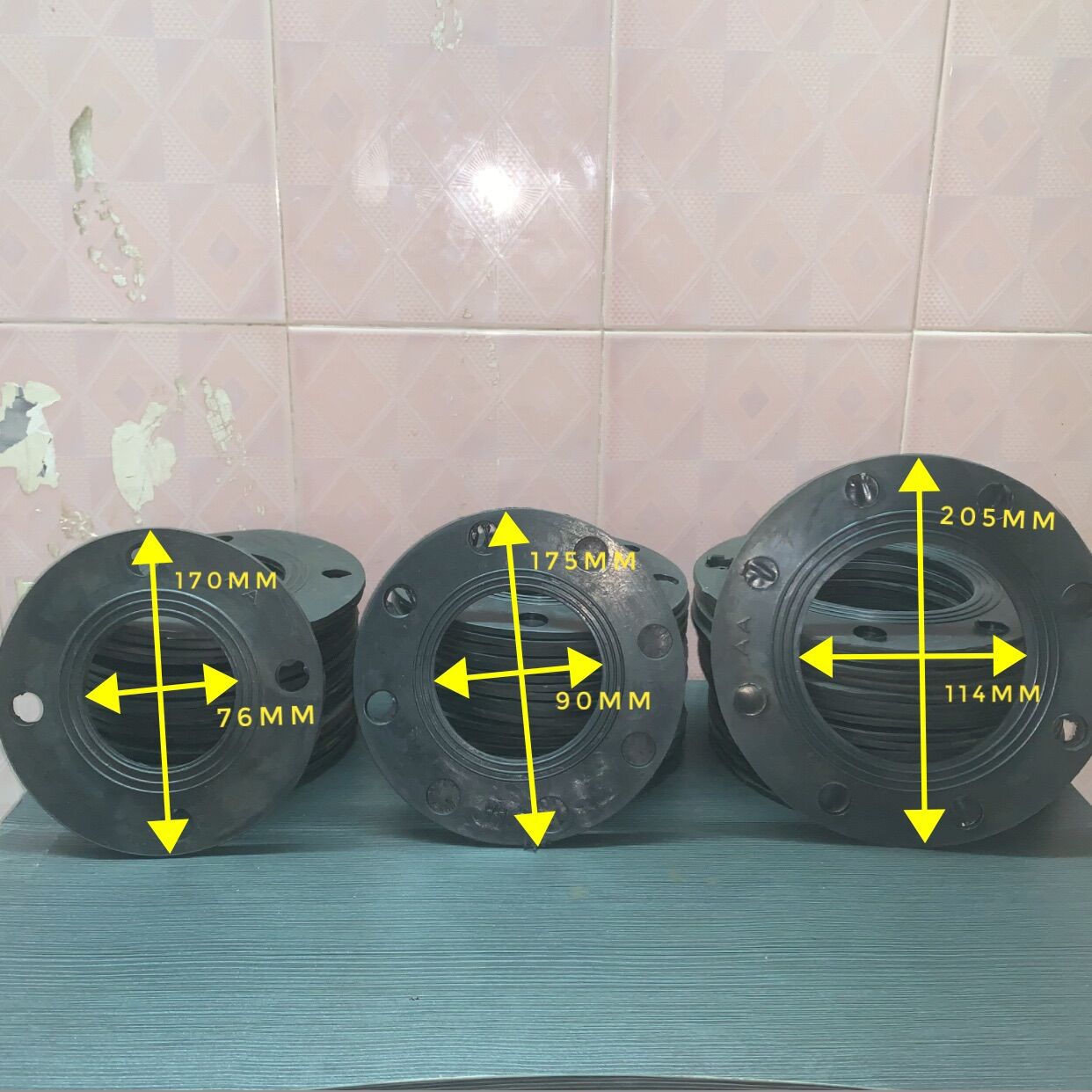 Ron cao su mặt bích phi 175 lỗ 90 - 17.5k 1 cái / gioăng cao su mặt bích / cao su làm kín vòi nước / đệm cao su làm kín