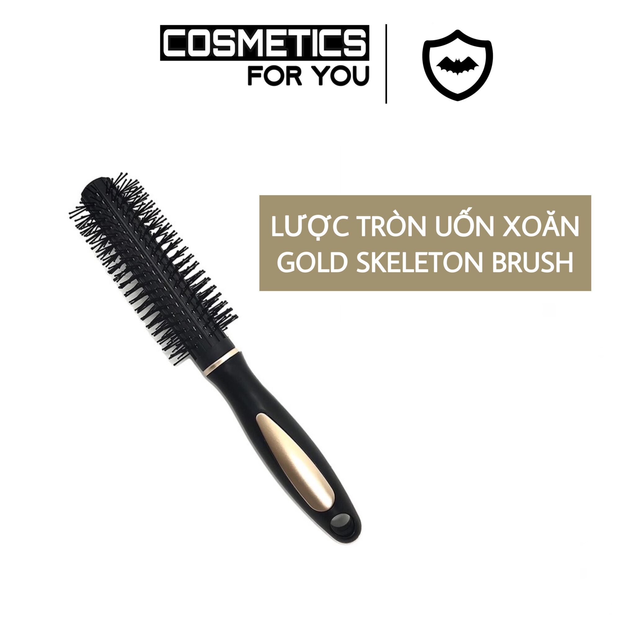 [Hcm]Lược Tròn Gold Skeleton Brush Uốn Xoăn - Tạo Phồng