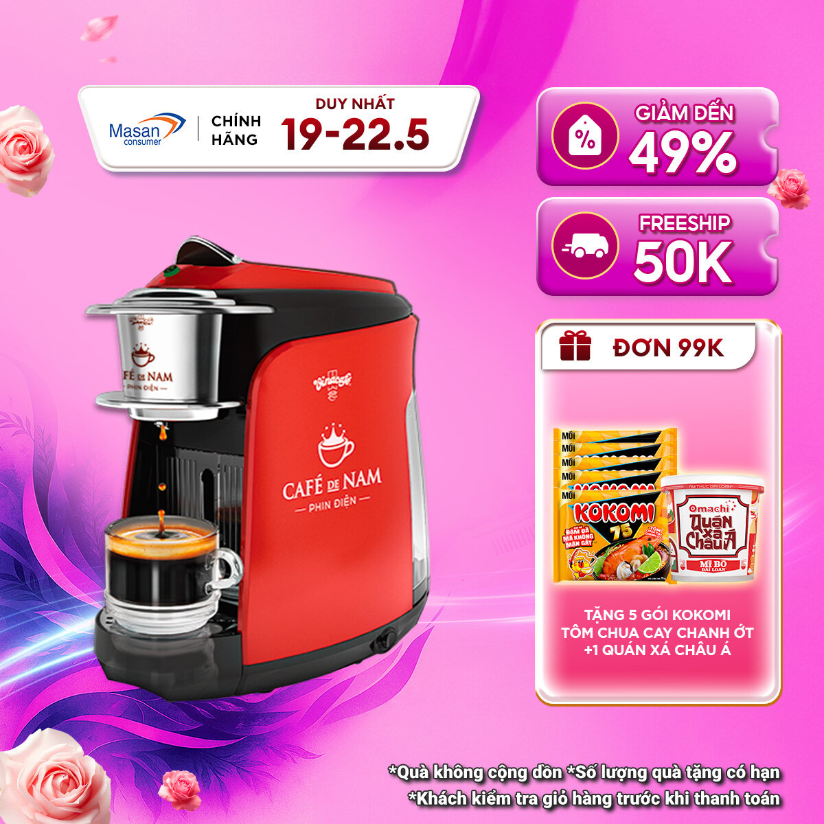 Máy Pha cà phê viên nén Vinacafe' De Nam phin điện