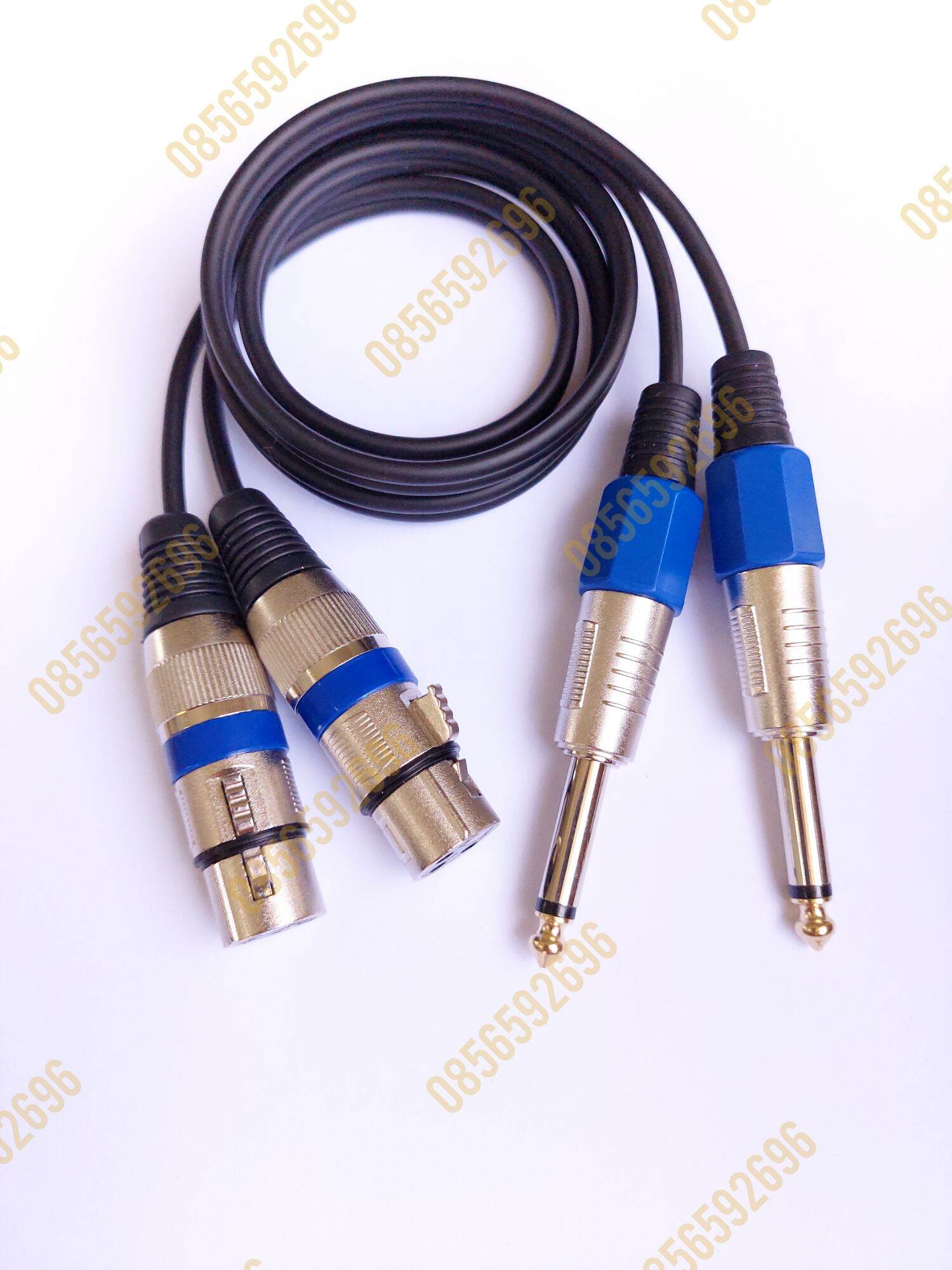 Dây tín hiệu 2 đầu jack canon âm ra 2 đầu jack 6ly-dây đôi