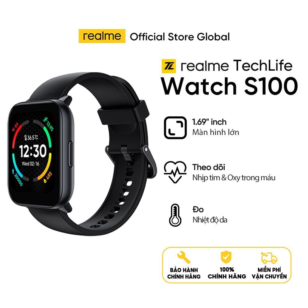 ĐỒNG HỒ THÔNG MINH REALME S100 ĐEN