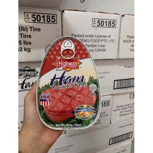 Thịt heo đóng hộp ham highway của mỹ hộp 464g date 2024