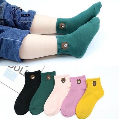 Tất gấu trẻ e vỉ 10 đôi đủ mà