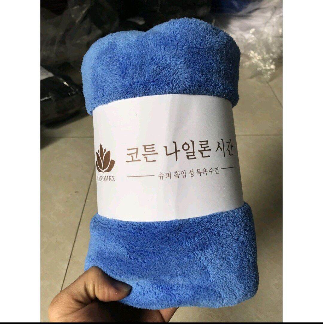 Khăn tắm Lông Cừu Hàn Quốc , khăn tắm 140cm*70 siêu mềm mại và thấm nước 100% cotton