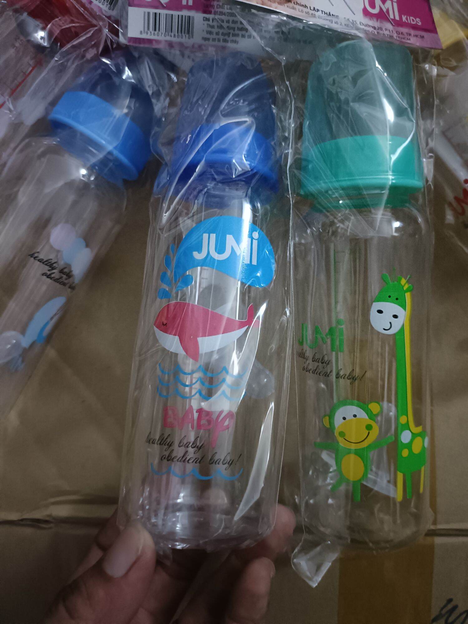 Bình sữa cổ hẹp JUMI 120ml và 240ml có tay cầm và không tay cầm . đảm bảo an toàn hàng chính hãng