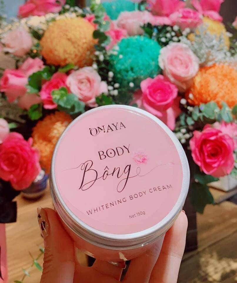 Kem trắng da Body Bông onaya tặng kèm son
