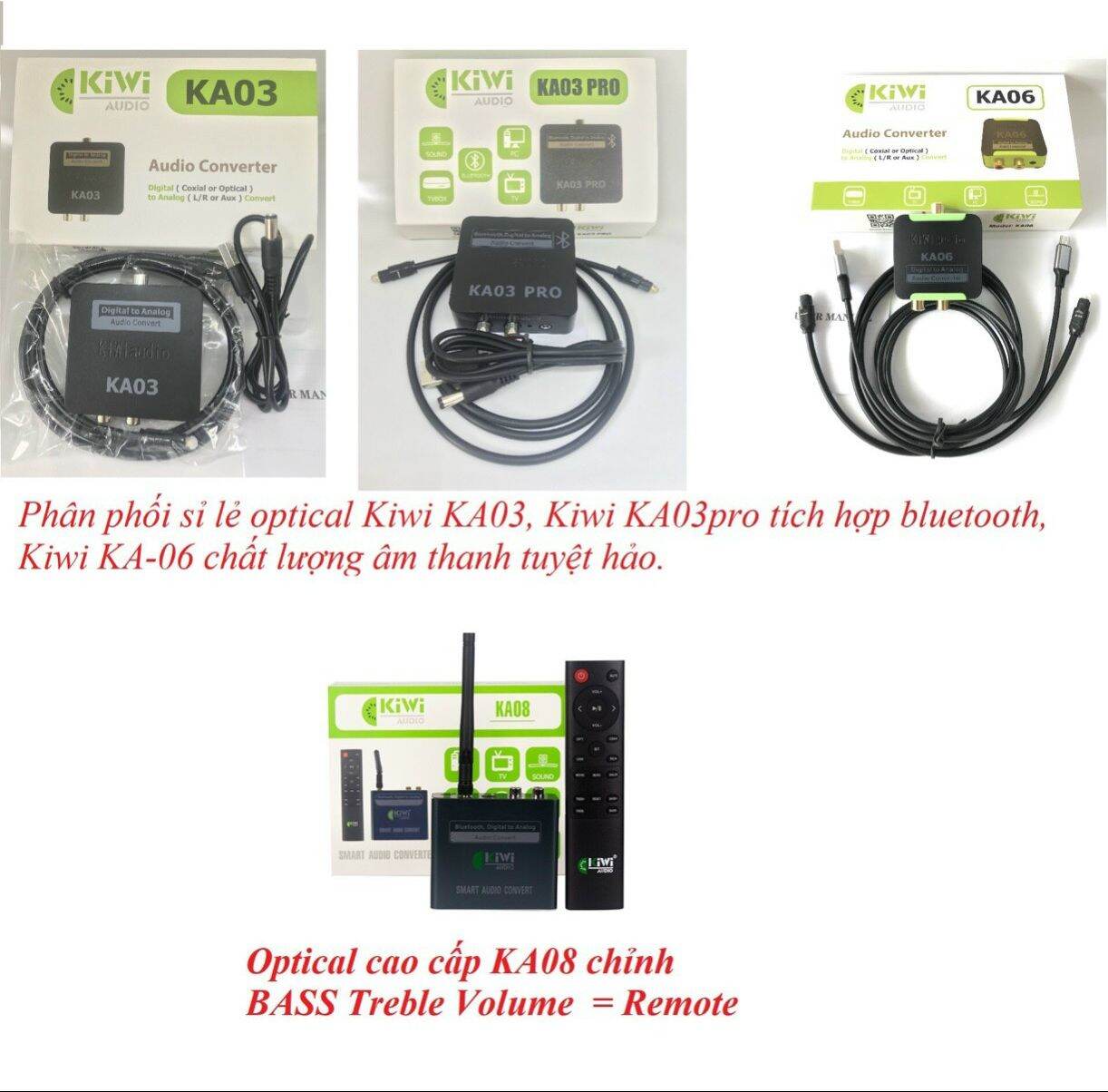 Bộ chuyển đổi cổng quang, bluetooth ra AV
