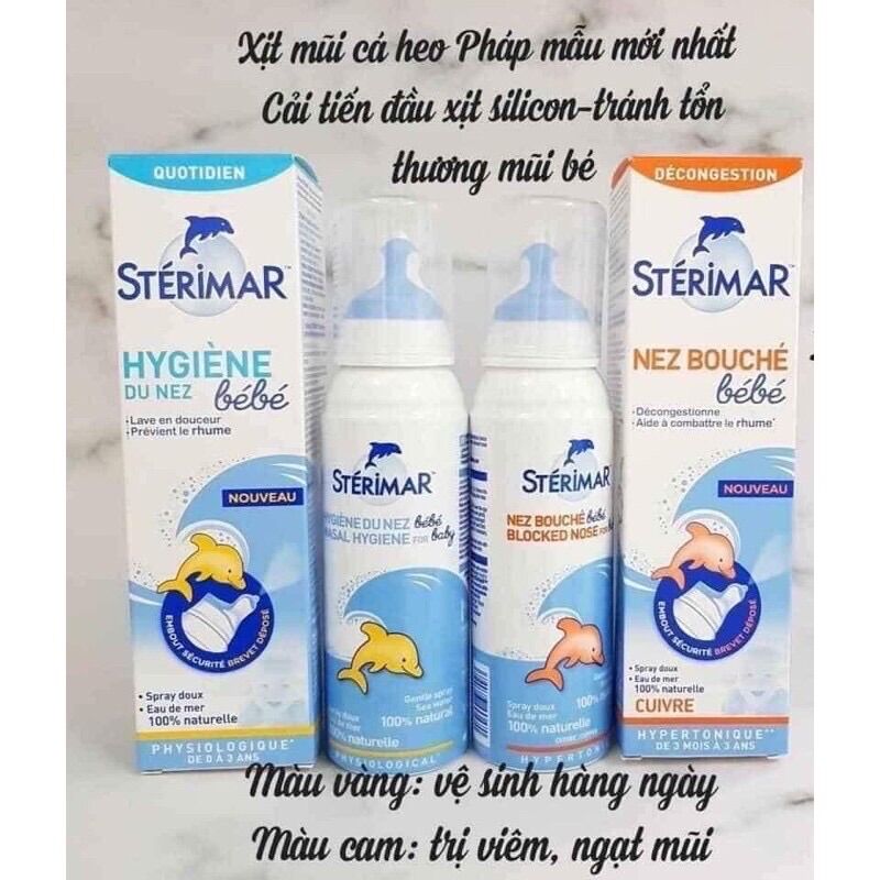 Xịt mũi cá heo Sterimar Pháp 100ml