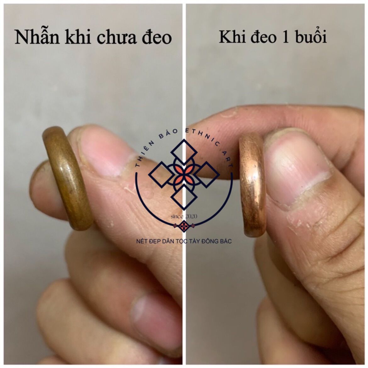 Nhẫn tầm sét dân tộc tày phong thuỷ trừ tà ma