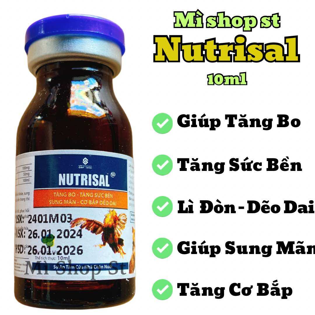 Nutrisal tăng bo, tăng sức bền gà đá chai 10ml