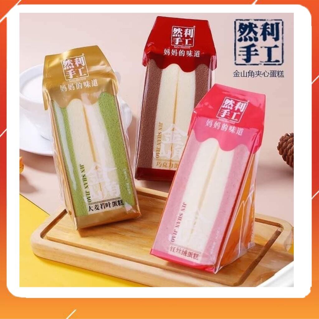 Bánh bông lan tam giác Đài Loan 3 vị 100gr/chiếc