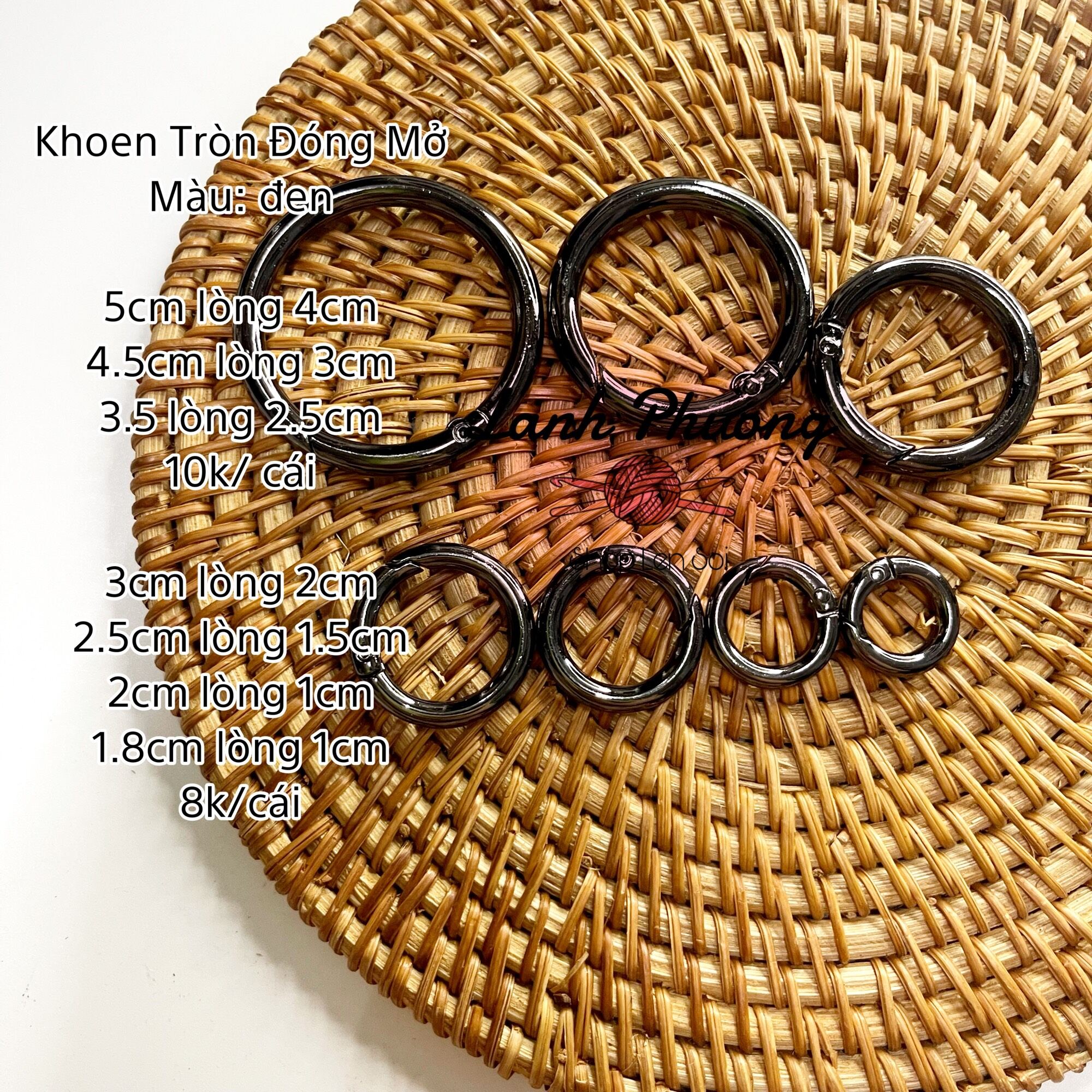 Khoen tròn làm túi đóng mở loại tốt
