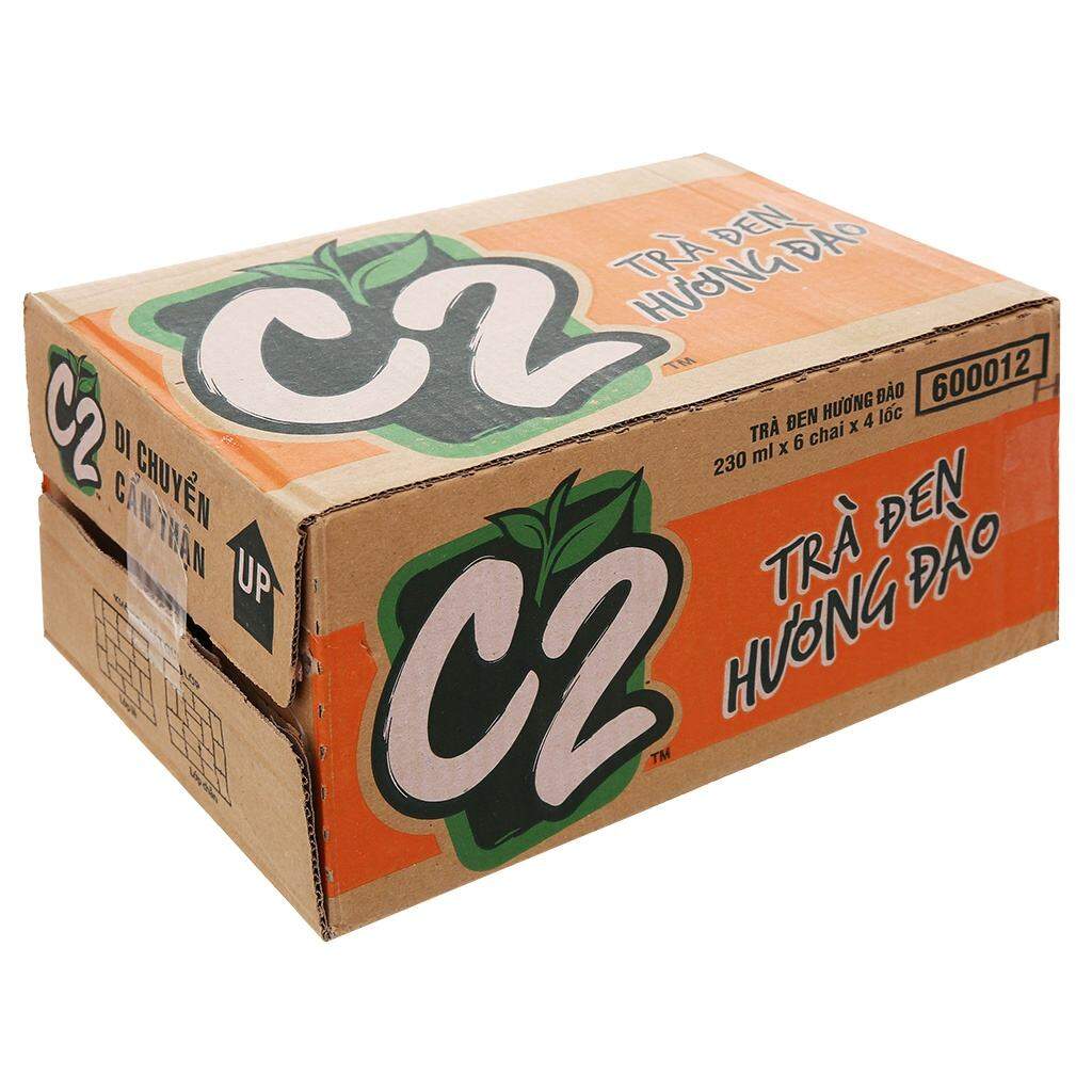 Trà đen hương Đào C2 chai 230ml ×24 chai