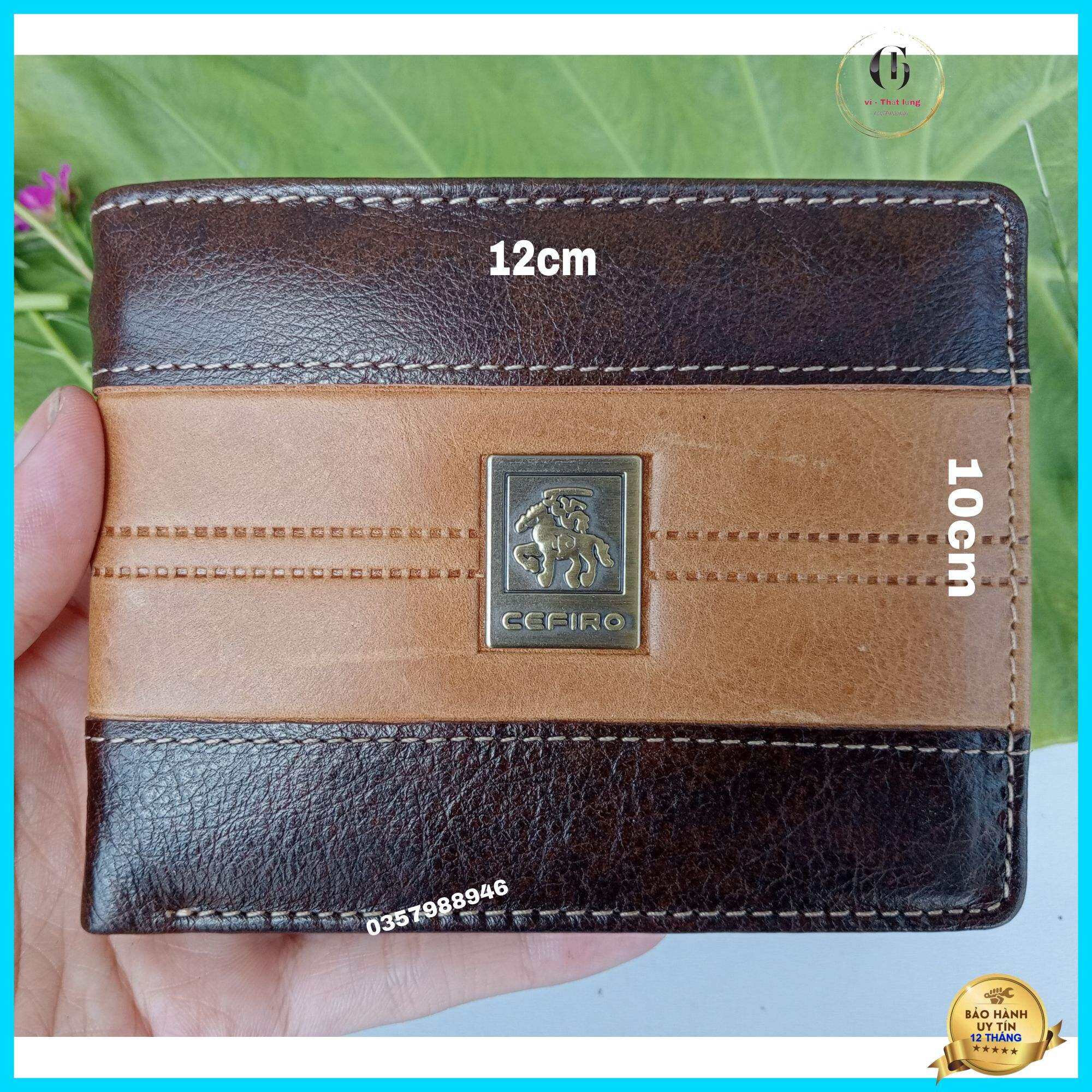 Ví Nam Da Bò Thật CEFIRO Cao Cấp- Bóp Ví Đựng Tiền Nam Dáng Ngang