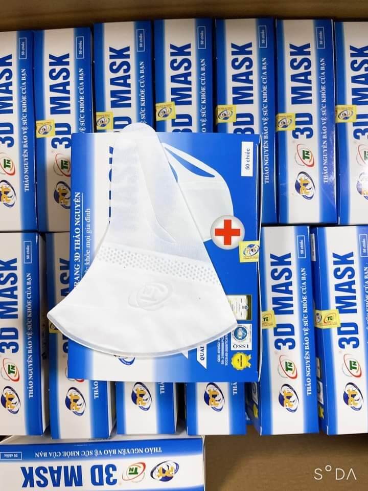 Khẩu Trang 3D Thảo Nguyên Hộp 50 Cái Kháng Khuẩn Có Tem Niêm Phong Đạt Tiêu Chuẩn Iso Được Bộ Y Tế Đo Lường Và Kiểm Địnhkhẩu Trang 3D - 5D Thương Hiệu Nam Anh Hộp 10C Đẩng Cấp Của Thương Hiệu Việt