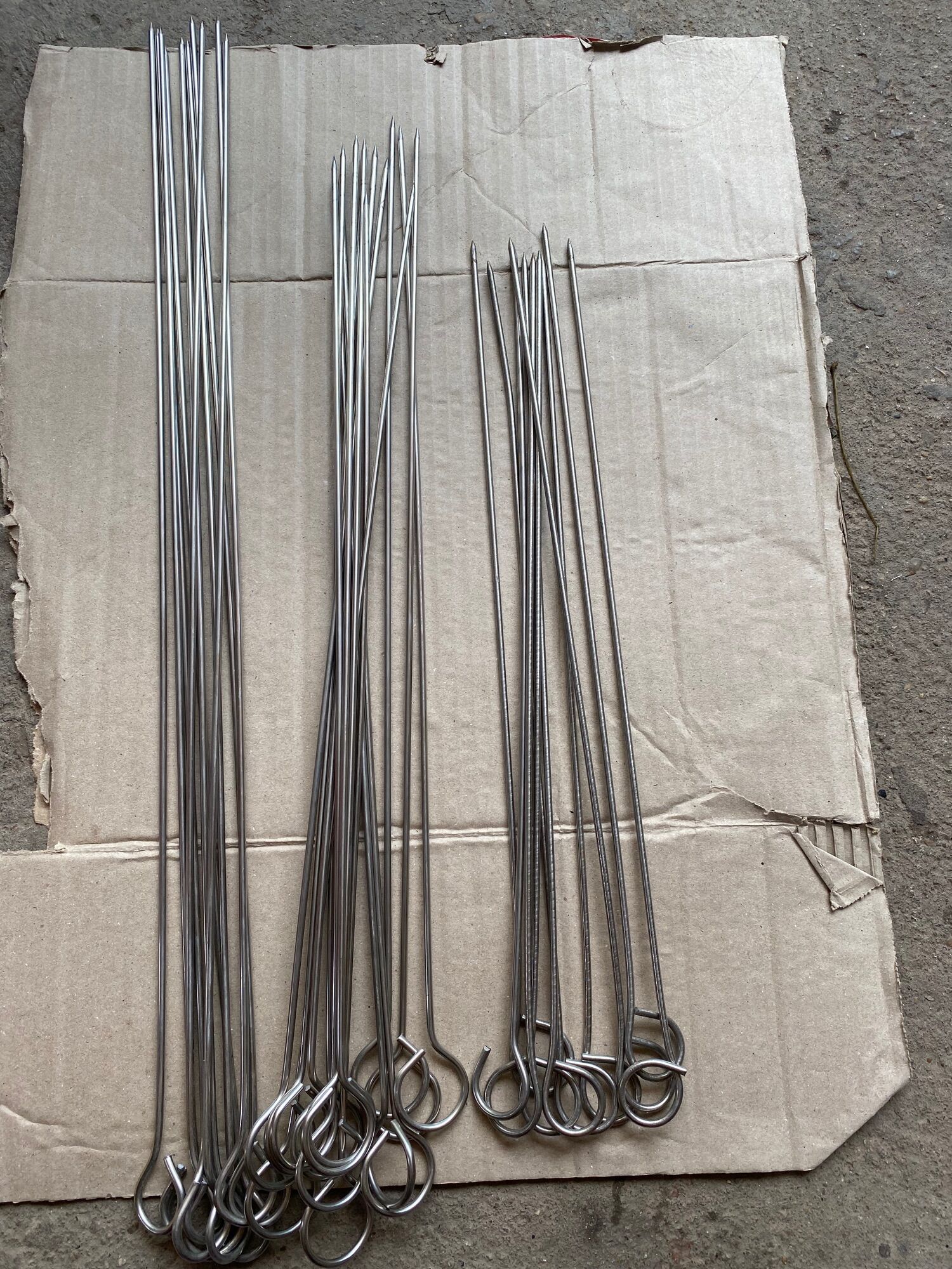 Que xiên thịt nướng inox không rỉ dài 50cm, 60cm và 70cm