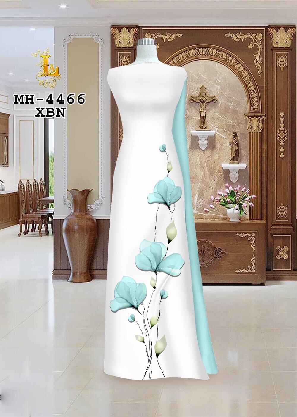 Vải áo dài lụa cao cấp in hoa