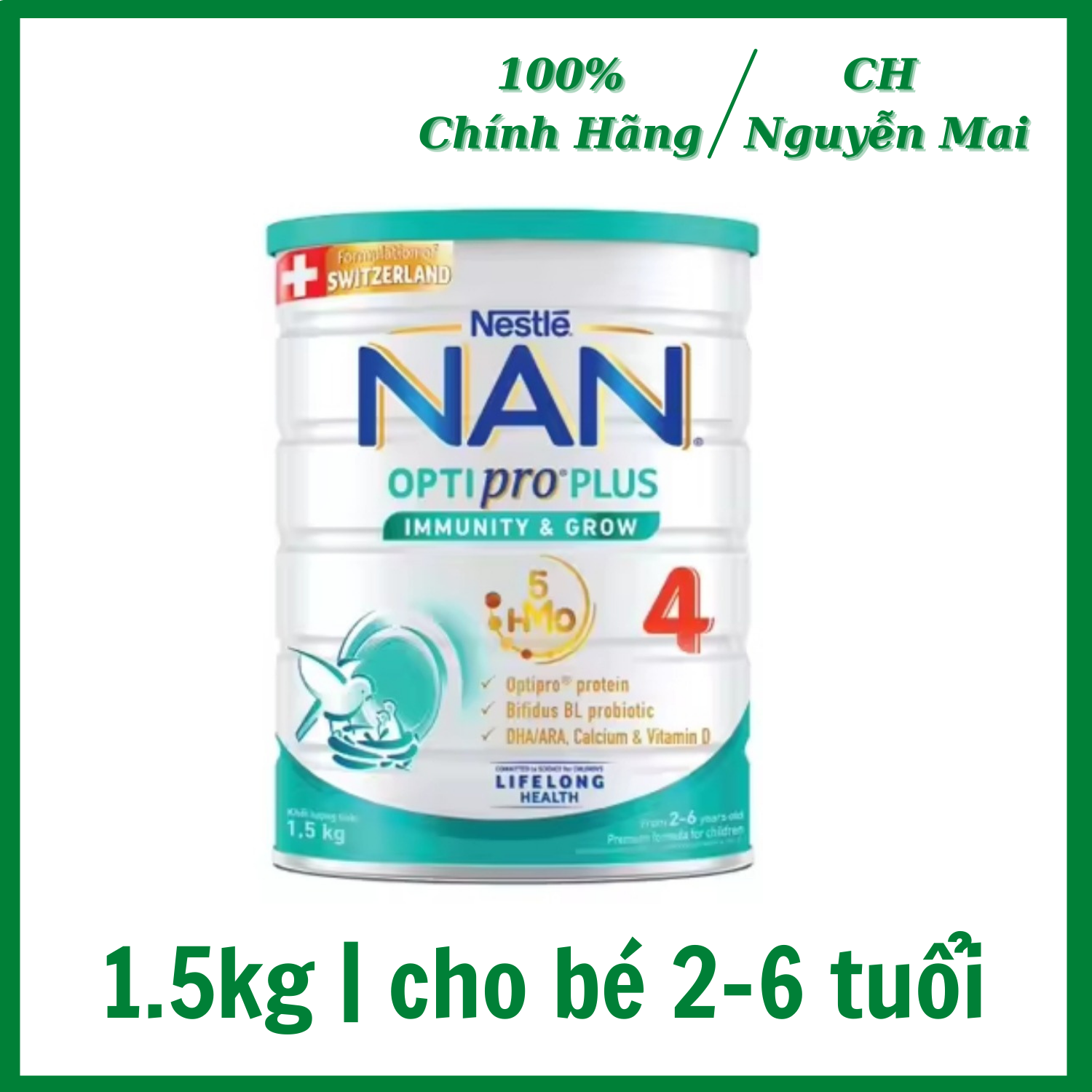 Nan 4 - sữa bột nestle nan optipro plus 4 hm-o 1,5kg -