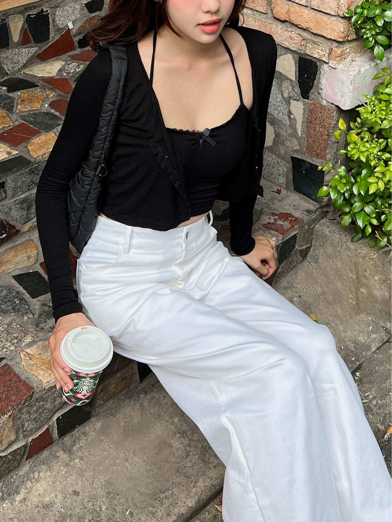 Quần kaki trắng ống rộng basic DANBY Pant