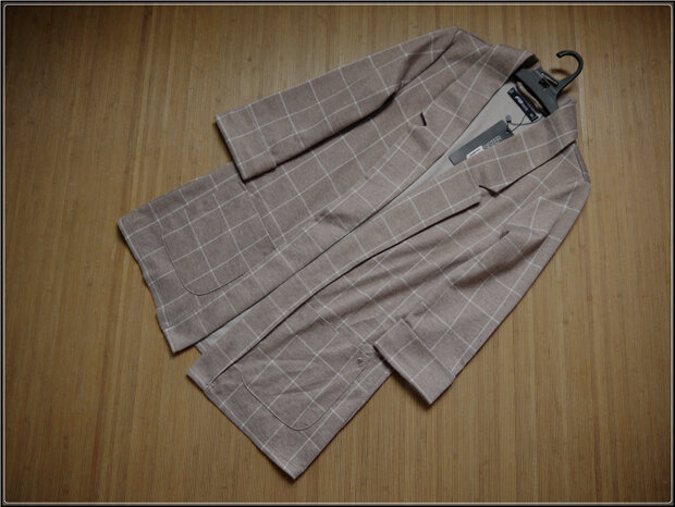 Áo Khoác Vest Kẻ Caro Cổ Điển Thường Ngày Áo Khoác Ngoài Tay Lửng Dài Vừa Vặn Áo Khoác Ngoài Mùa Thu Cho Nữ