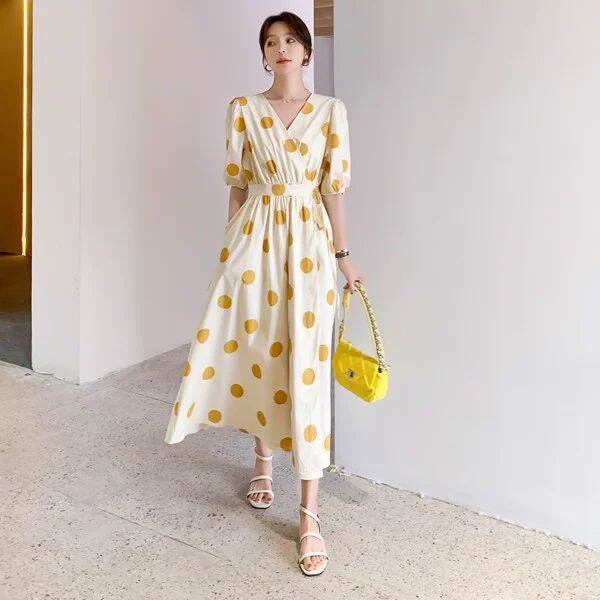 Đầm dài hoạ tiết