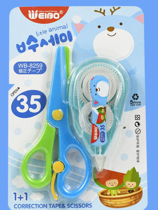 Bút xóa kéo kèm kéo nhựa Weibo 8259