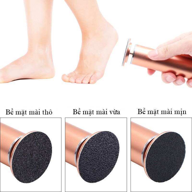 Máy chà gót chân tặng kèm 60 miếng trà nhám