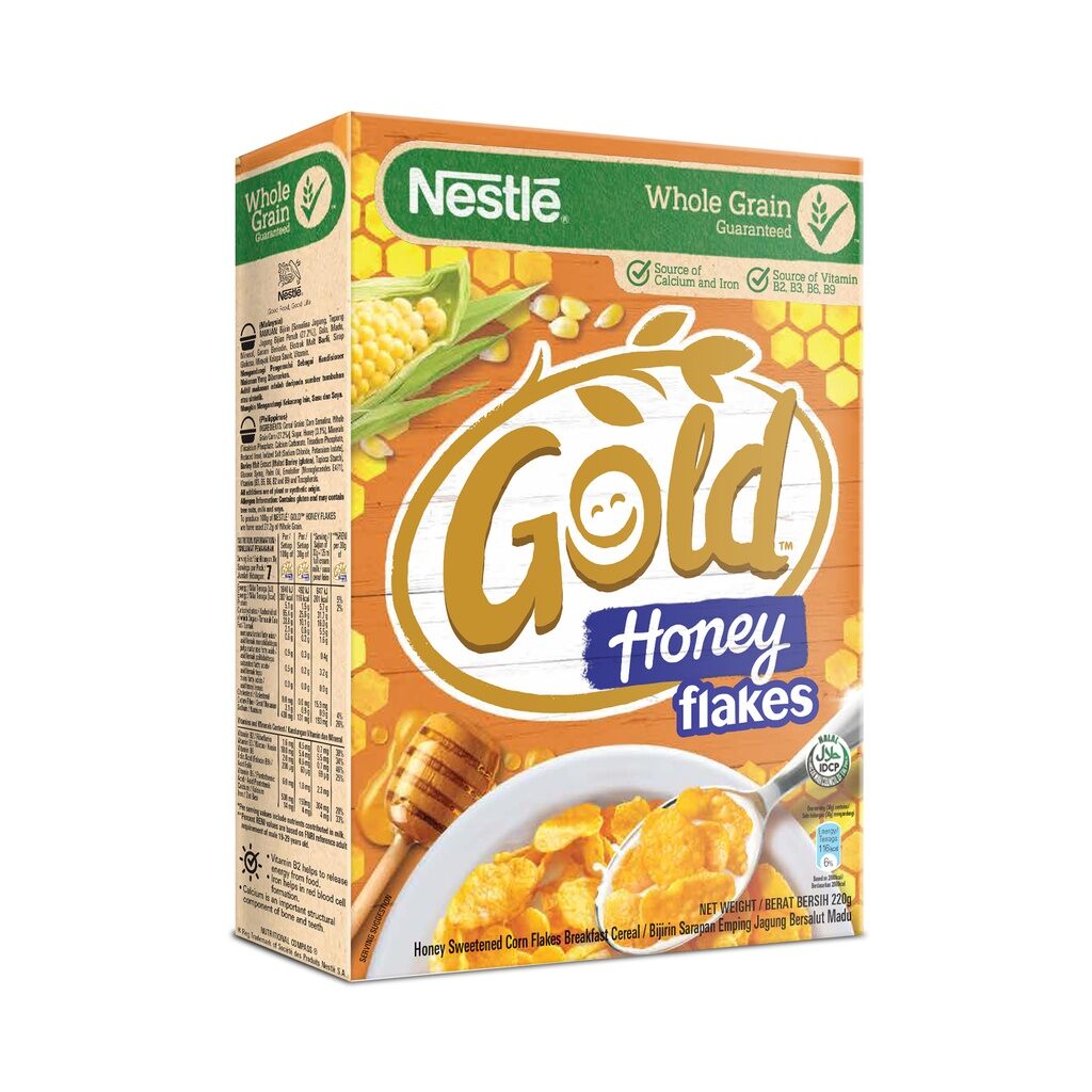 Ngũ cốc ăn sáng bắp và mật ong nestlé honey gold flakes 220g - lizury