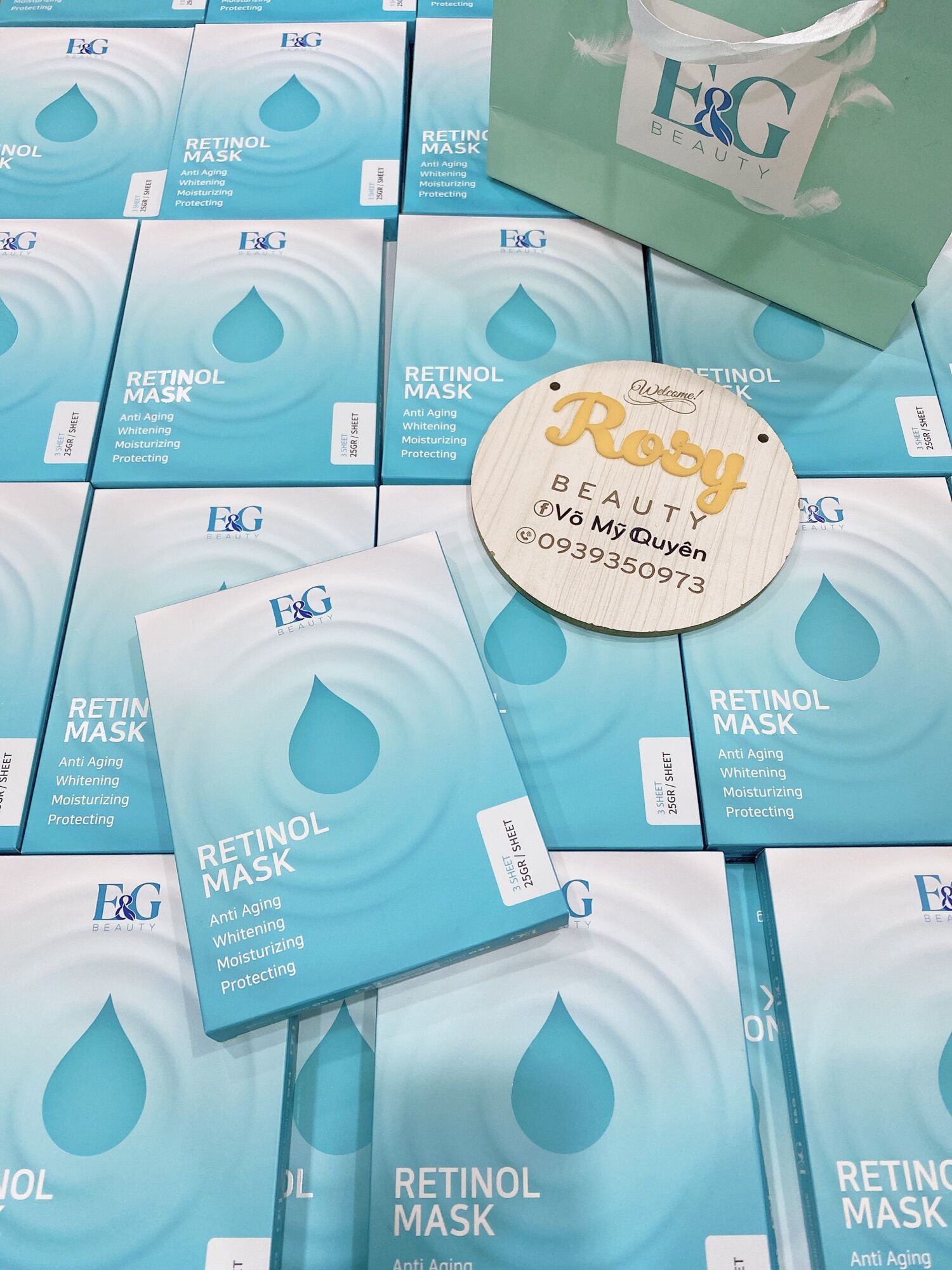 [HCM]Mặt Nạ Retinol E&G Hộp 3 Miếng.