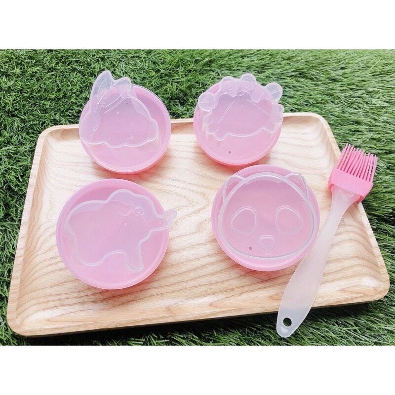 Sét khuôn hấp bánh, làm đồ ăn dặm cho bé