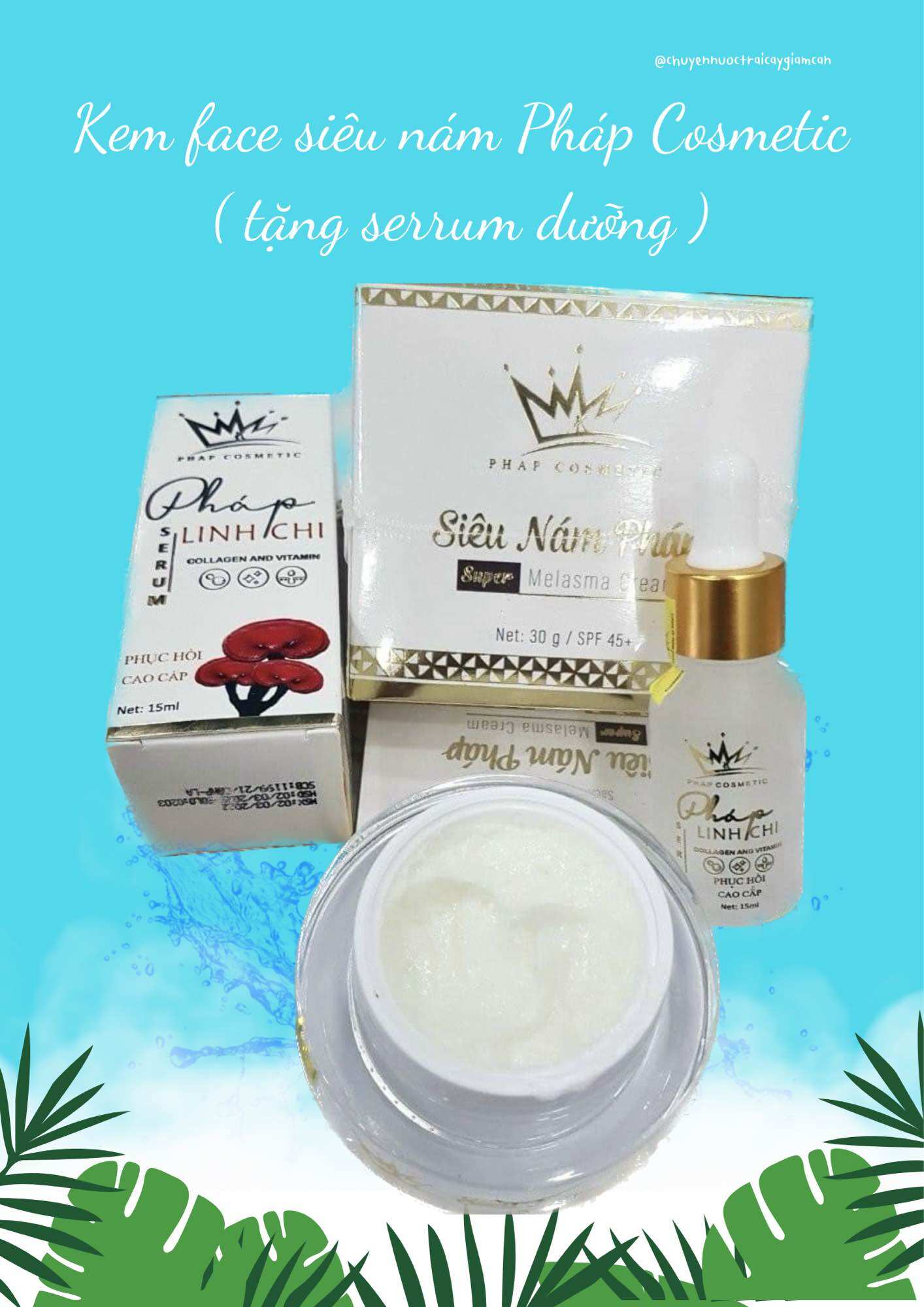 (KÈM SERUM LINH CHI) KEM SIÊU NÁM PHÁP COSMETIC CHÍNH HÃNG