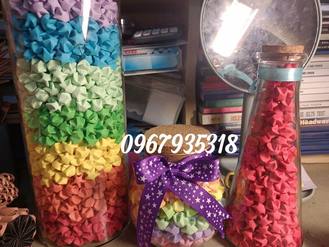 Lọ thủy tinh 365 sao + đèn