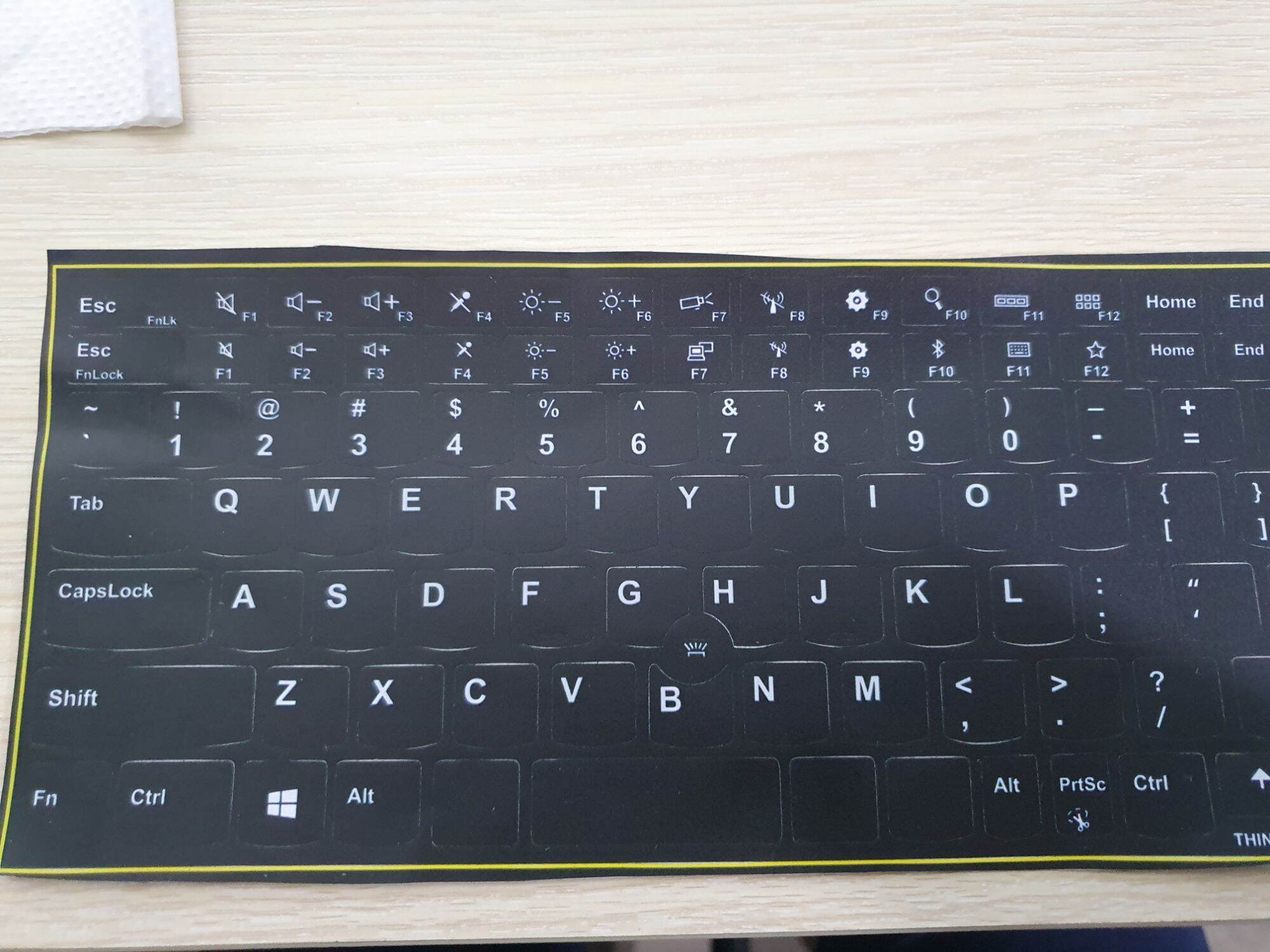 Miếng dán layout decal bàn phím us cho laptop nhật - japan thinkpad - chất lượng cao siêu khít