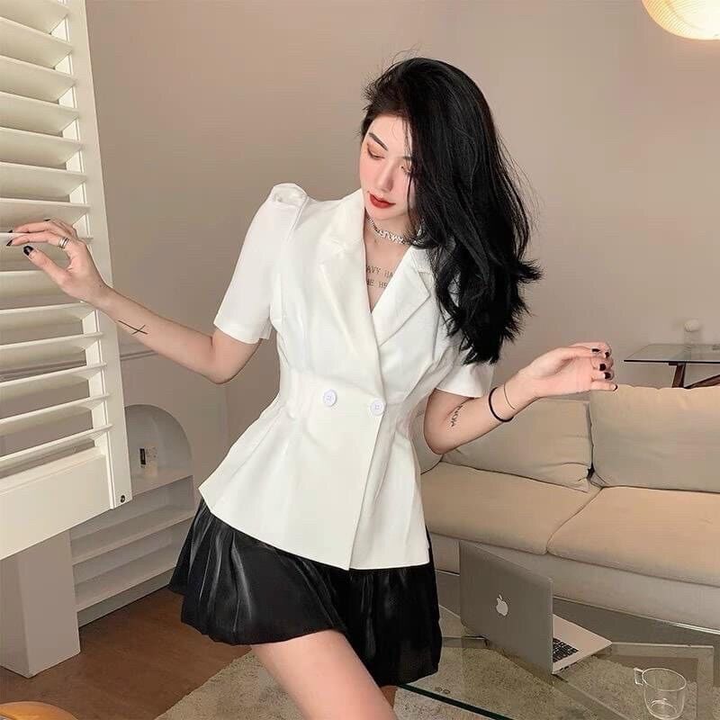 Set áo vest mix chân váy sang sịn